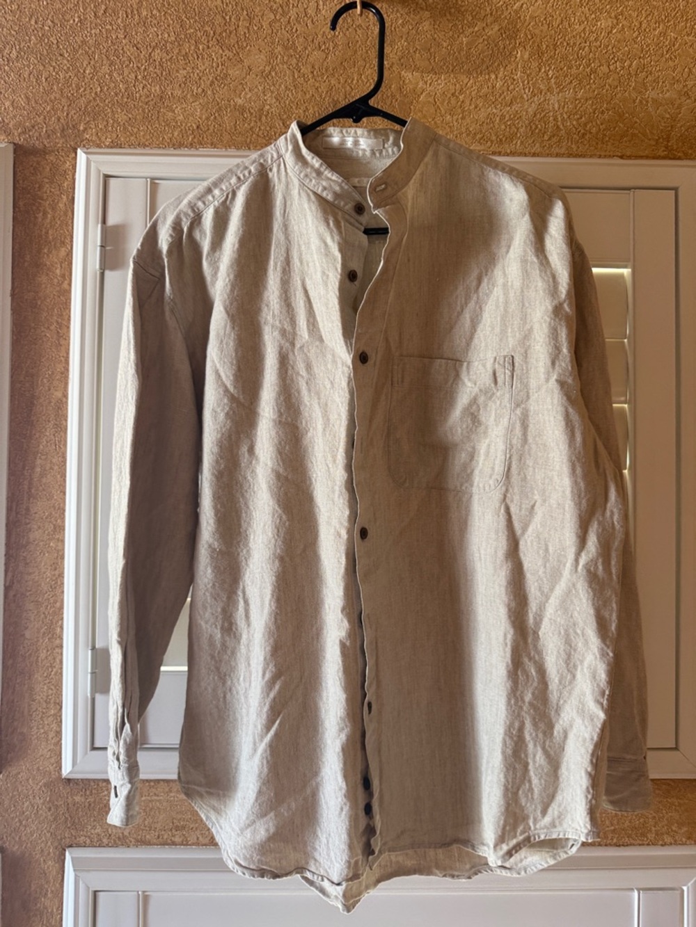 100% LINEN PERRY ELLIS SUMMER POOL BEACH SHIRT